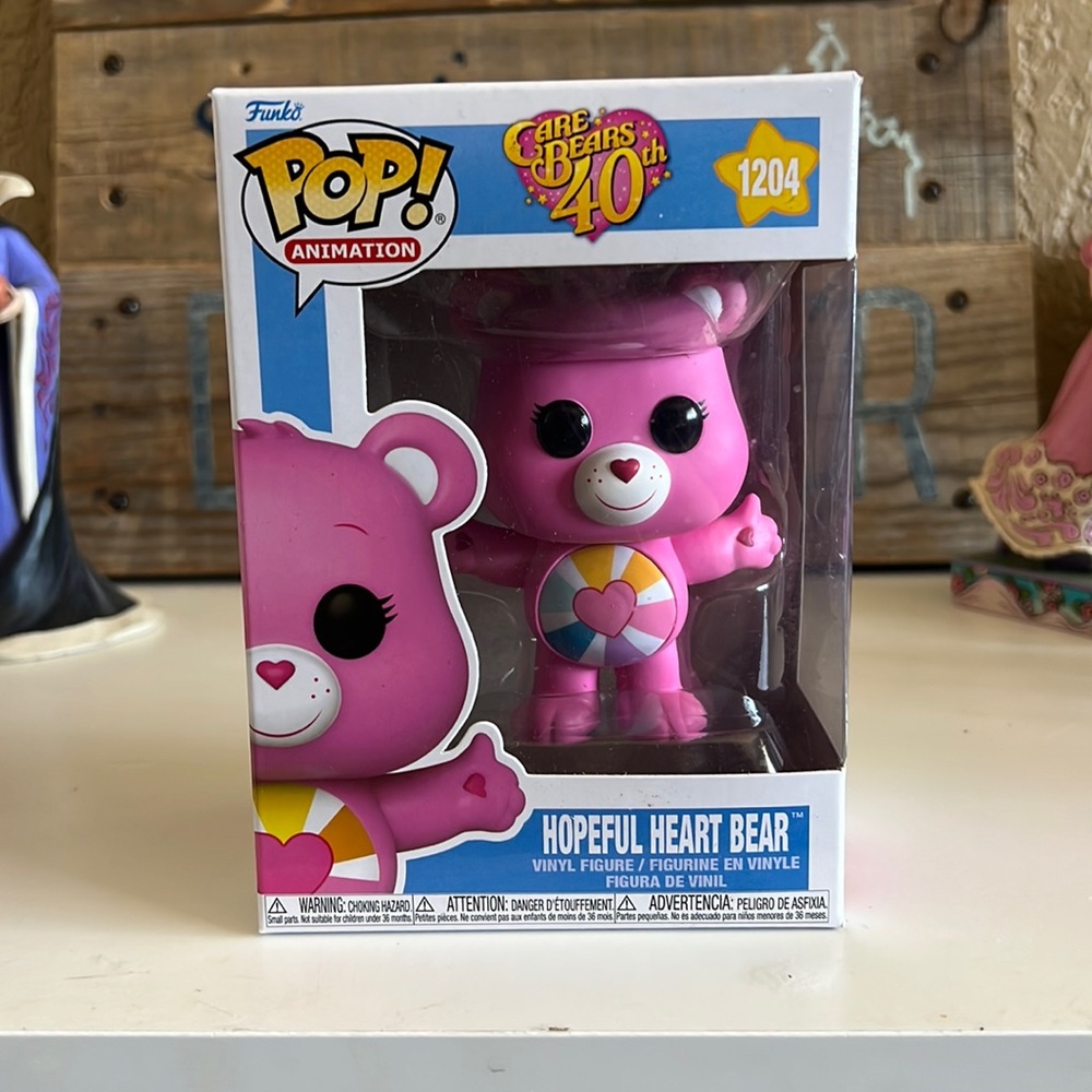 Hopeful heart bear funko # 1204 (nib)Brand new care bears hopeful heart bear